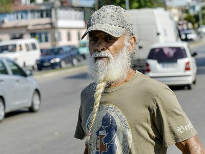 Un homme âgé et barbu à La Havane, le 16 juillet 2019 - YAMIL LAGE [AFP]