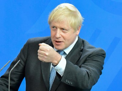 Le Premier ministre britannique Boris Johnson lors d'une conférence de presse, le 21 août 2019 à Berlin - Tobias SCHWARZ [AFP]