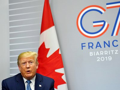 Le président américain Donald Trump au sommet du G7, le 25 aoûit 2019 à Biarritz - Nicholas Kamm [AFP]