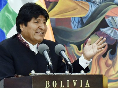 Le président bolivien Evo Morales, le 14 août 2019 à La Paz - AIZAR RALDES [AFP/Archives]