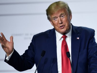 Le président américain Donald Trump lors d'une conférence de presse à l'issue du G7, le 26 août 2019 à Biarritz - Bertrand GUAY [AFP]
