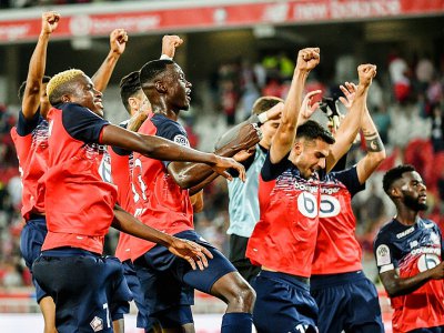 Les Lillois, larges vainqueurs de Saint-Etienne en Ligue 1, le 28 août 2019 à Villeneuve-d'Ascq, vont redécouvrir la Ligue des champions - PHILIPPE HUGUEN [AFP]