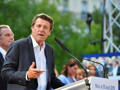 Le maire de Nice, Christian Estrosi, à Nice, le 30 août 2019 - YANN COATSALIOU [AFP/Archives]