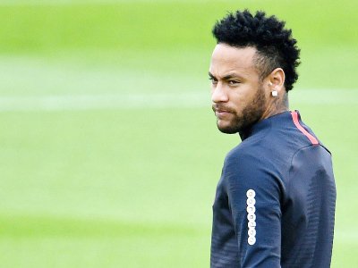 L'attaquant brésilien du Paris-SG, Neymar, à l'entraînement à Saint-Germain-en-Laye, le 17 août 2019 - FRANCK FIFE [AFP/Archives]