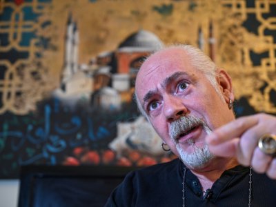 L'artiste turc Micro-Angelo le 23 août 2019 lors d'un entretien avec l'AFP à Istanbul - Ozan KOSE [AFP]