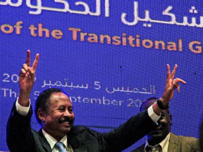 Le 5 septembre 2019 à Khartoum, le Premier ministre soudanais dévoile son gouvernement, le premier post-Béchir - Ebrahim HAMID [AFP]