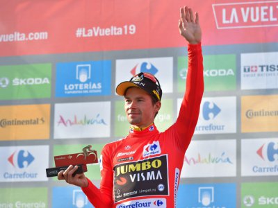 Le Slovène Primoz Roglic leader après la 13e étape du Tour d'Espagne le 6 septembre 2019 - Ander GILLENEA [AFP]