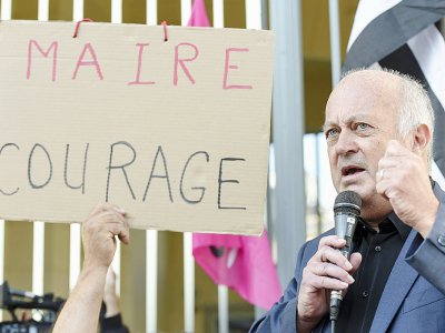 Daniel Cueff, maire de Langouet, le 22 août 2019 à Rennes - Sebastien SALOM-GOMIS [AFP/Archives]