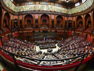 Le Parlement italien le 9 septembre 2019, lors du discours du Premier ministre Giuseppe Conte, qui a promis d'engager l'Italie dans une "nouvelle ère réformatrice" pour en faire "un pays meilleur" - Andreas SOLARO [AFP]