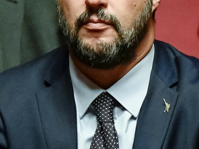 Le chef de la Ligue (extrême droite) Matteo Salvini, ex-ministre de l'Intérieur italien, le 10 septembre 2019 à Rome - Filippo MONTEFORTE [AFP/Archives]
