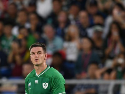 Le joueur de l'Irlande Jonathan Sexton lors du match face à l'Ecosse lors du Mondial à Yokohama le 22 septembre 2019 - CHARLY TRIBALLEAU [AFP]