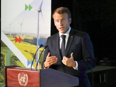 Emmanuel Macron à l'ONU le 23 septembre 2019 - Ludovic MARIN [AFP]