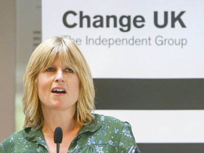 Rachel Johnson, soeur du Premier ministre britannique Boris Johnson, à Bath lors d'un rassemblement du parti pro-européen Change UK à Bath, au sud de l'Angleterre, le 16 mai 2019 - GEOFF CADDICK [AFP/Archives]