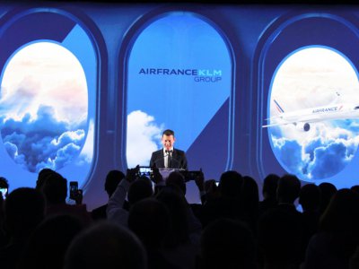 Le directeur général du groupe franco-néerlandais, Ben Smith, à Colomiers (Haute-Garonne) lors de la cérémonie pour la première livraison de l'A350, le 27 septembre 2019 - PASCAL PAVANI [AFP/Archives]