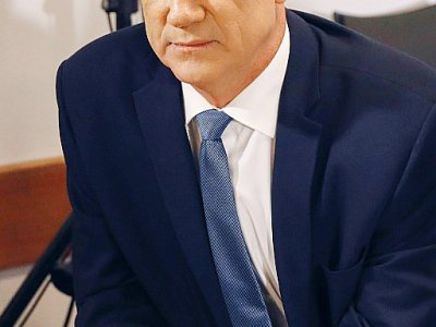 L'ex-général israélien Benny Gantz, dirigeant du parti centriste Kahol Lavan (Bleu-blanc), et grand rival du Premier ministre Benjamin Netanyahu, le 26 septembre 2019 à Tel Aviv - JACK GUEZ [AFP]