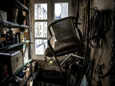 L'atelier de Boris Vian dans son appartement, à Paris le 3 octobre 2019 - Christophe ARCHAMBAULT [AFP]