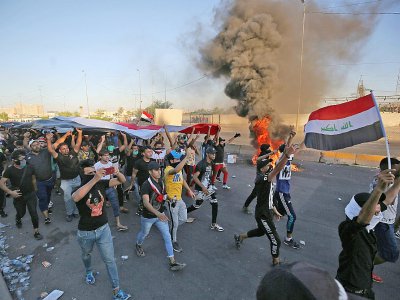 Des Irakiens manifestent à Bagdad, le 4 octobre 2019 - AHMAD AL-RUBAYE [AFP]