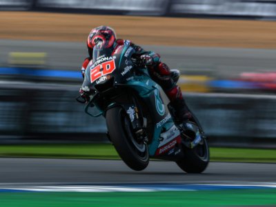 Le Français Fabio Quartararo (Yamaha) lors du GP de Thaïlande, catégorie MotoGP, le 6 octobre 2019 à Buriram - Lillian SUWANRUMPHA [AFP]
