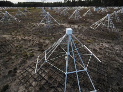 Des antennes du radiotélescope de Nançay, le 3 octobre 2019 près de Vierzon - GUILLAUME SOUVANT [AFP]