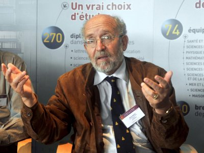 L'astronome suisse Michel Mayor co-lauréat du prix Nobel de physique 2019 à Nantes le 16 juin 2008 - Frank PERRY [AFP/Archives]