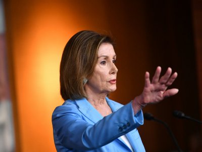 Nancy Pelosi, cheffe des démocrates au Congrès, le 2 octobre 2019 lors d'une conférence de presse à Washington - MANDEL NGAN [AFP/Archives]
