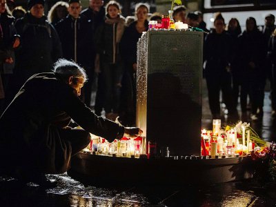 Cérémonie d'hommage aux victimes de l'attaque d'une synagogue à Halle (Allemagne) le 9 octobre 2019 - Swen Pförtner [dpa/AFP]