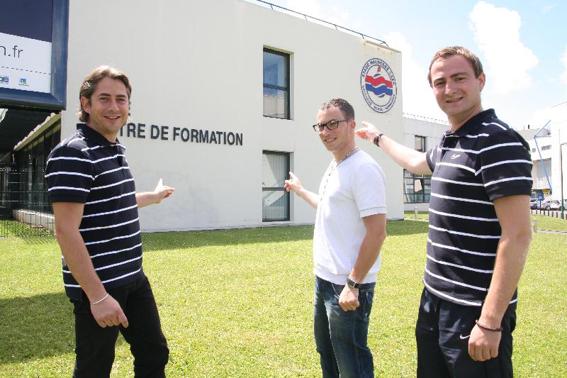 Laurent Glaize, David Lasry et Arnaud Lesauvage, de la cellule de recrutement du centre de formation. - Maxence Gorréguès - Tendance Ouest