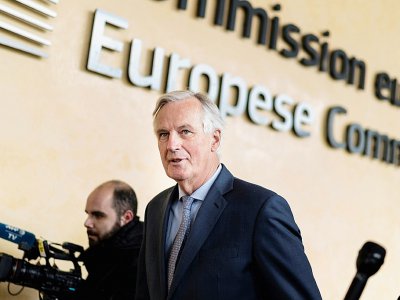 Le négociateur de l'UE Michel Barnier arrive à la Commission européenne à Bruxelles le 11 octobre 2019 - Kenzo TRIBOUILLARD [AFP]