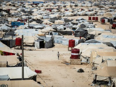Le camp de Al-Hol dans le nord de la Syrie, où les Kurdes retiennent des proches de jihadistes,le 8 août 2019 - Delil SOULEIMAN [AFP/Archives]
