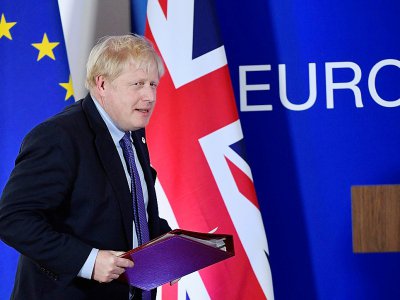 Le Premier ministre britannique Boris Johnson, le 17 octobre 2019 à Bruxelles - John THYS [AFP]