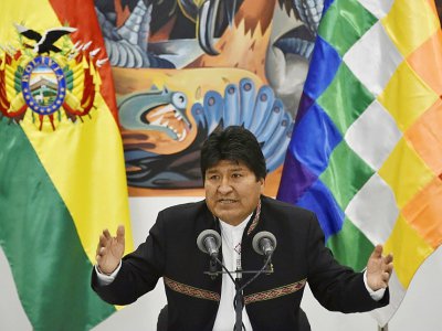 Le président sortant bolivien Evo Morales à La Paz le 23 octobre 2019 - AIZAR RALDES [AFP]