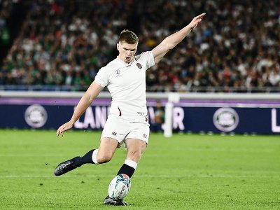 Owan Farrell, le capitaine de l'équipe d'Angleterre, en demi-finale du Mondial contre la Nouvelle-Zélande à Yokohama, le 26 octobre 2019 - Anne-Christine POUJOULAT [AFP/Archives]