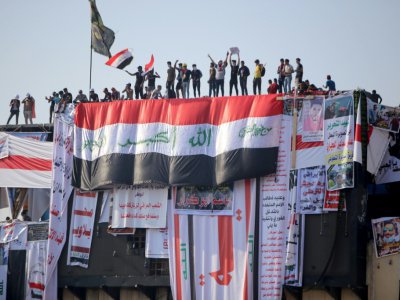 Manifestation à Bagdad, le 2 novembre 2019 - SABAH ARAR [AFP]