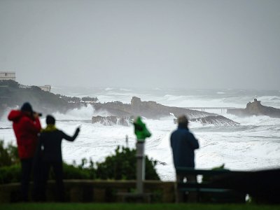 Fortes vagues à Biarritz lors de la tempête Amélie, le 3 novembre 2019 - GAIZKA IROZ [AFP]