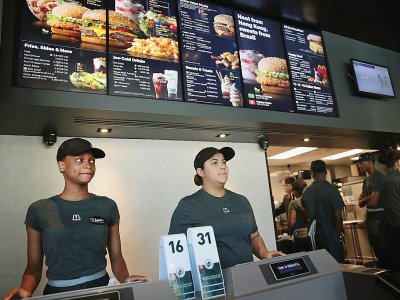 Le comptoir d'un restaurant McDonald's à Chicago (Etats-Unis) le 4 juin 2018 - SCOTT OLSON [GETTY IMAGES NORTH AMERICA/AFP]