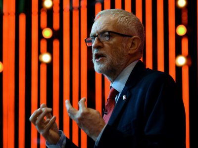 Le chef des travaillistes Jeremy Corbyn, lors d'une réunion à Liverpool le 7 novembre 2019 - Oli SCARFF [AFP]