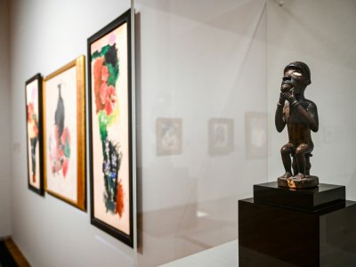 Une statuette africaine achetée par Matisse participera à la naissance du cubisme,musée du Cateau-Cambrésis (Nord), le 8 novembre 2019 - DENIS CHARLET [AFP]
