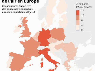 Le coût de la pollution de l'air en Europe - Jean-Michel CORNU [AFP]
