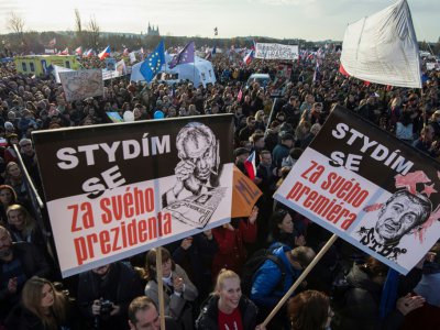 Manifestation à Prague le 16 novembre 2019 contre le Premier ministre Andrej Babis - Michal Cizek [AFP]