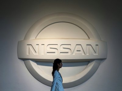 Le logo du groupe automobile japonais Nissan. La grande fierté de Carlos Ghosn, patron déchu de l'alliance Renault-Nissan, avait été d'avoir porté le partenariat franco-japonais au premier rang mondial - Behrouz MEHRI [AFP/Archives]