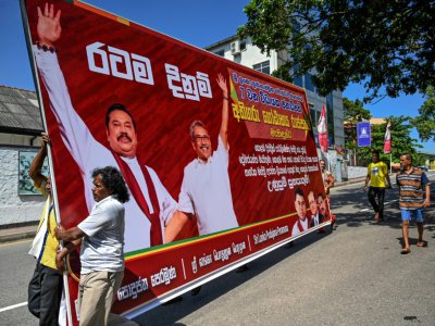 Des partisans de Gotabaya Rajapaksa célèbrent sa victoire à l'élection présidentielle au Sri Lanka, le 17 novembre  2019 à Colombo - Ishara S. KODIKARA [AFP]