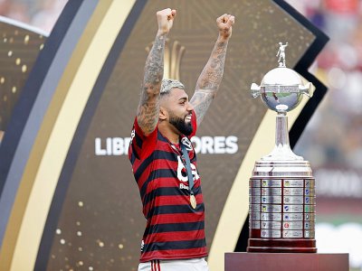 Gabriel Barbosa, alias "Gabigol",  principal artisan de la victoire de Flamengo sur River Plate en finale de la Copa Libertadores, le 23 novembre 2019 à Lima - Luka GONZALES [AFP]