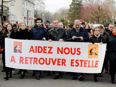 Une marche silencieuse en mémoire d'Estelle Mouzin, le 13 janvier 2018 à Guermantes (Seine-et-Marne) - Thomas Samson [AFP/Archives]