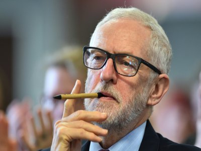 Jeremy Corbyn, le chef du Labour, en campagne électorale à Southampton, le 28 novembre 2019. - Glyn KIRK [AFP]