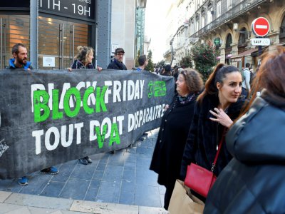 Manifestations "Block friday", le 29 novembre 2019 à Bordeaux - NICOLAS TUCAT [AFP]