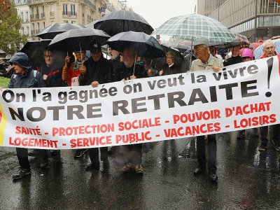 Manifestation contre la réforme de retraites à Paris le 8 octobre 2019 - JACQUES DEMARTHON [AFP]