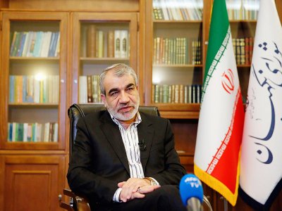 Abbas Ali Kadkhodaï, porte-parole du Conseil des Gardiens de la Constitution iranienne, parle durant un entretien avec l'AFP dans son bureau à Téhéran, le 30 novembre 2019 - str [afp/AFP]
