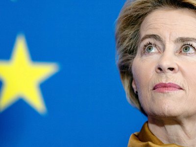 La nouvelle présidente de la Commission européennen, Ursula von der Leyen, à Bruxelles le 1er décembre 2019 - Kenzo TRIBOUILLARD [AFP]