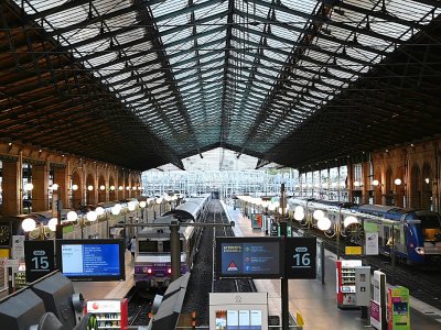 Des quais déserts à la gare du Nord lors d'une grève à la SNCF, le 24 septembre 2019 à Paris - DOMINIQUE FAGET [AFP/Archives]