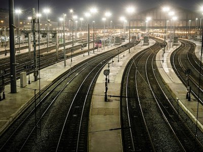 La gare du Nord déserte le 5 décembre 2019 pour cause de grève - JOEL SAGET [AFP]